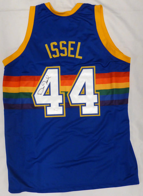 Denver Nuggets Dan Issel Autographed Rainbow Jersey JSA #WP289345