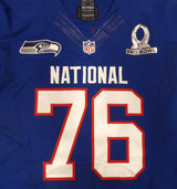 Unsigned Russell Okung Blue Nike Seattle Seahawks Game Issued Jersey 2013 Pro Bowl SKU #239840