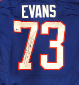 New Orleans Saints Jahri Evans Autographed Blue Nike Game Issued Jersey 2013 Pro Bowl Beckett BAS #E95692