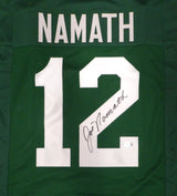 New York Jets Joe Namath Autographed Green Jersey Beckett BAS QR #1W535742