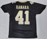 New Orleans Saints Alvin Kamara Autographed Black Jersey Beckett BAS QR #1W446084