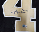 New Orleans Saints Alvin Kamara Autographed Black Jersey Beckett BAS QR #1W446084