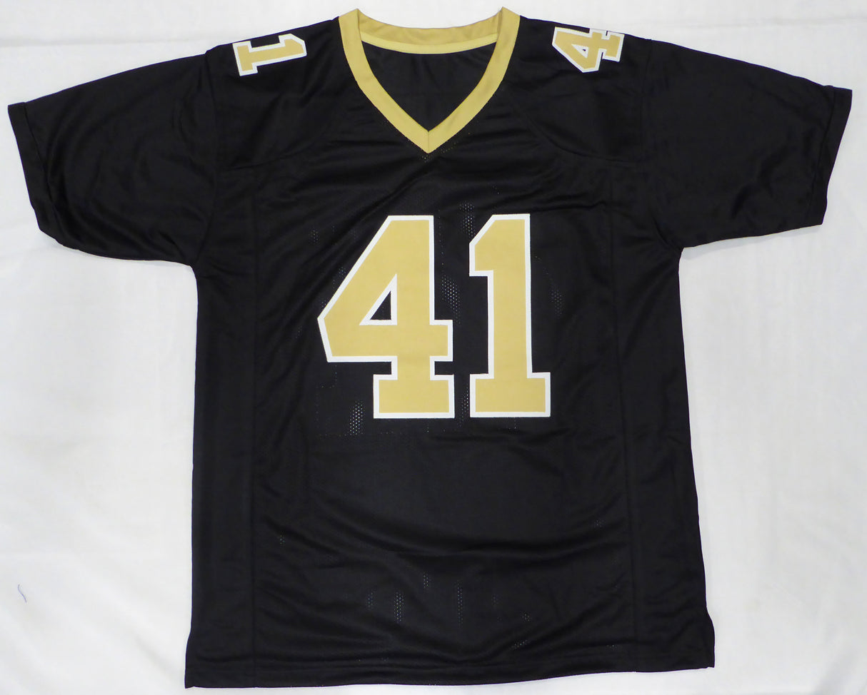 New Orleans Saints Alvin Kamara Autographed Black Jersey Beckett BAS QR #1W446084