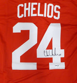 Chicago Black Hawks Chris Chelios Autographed Red Jersey Beckett BAS QR #BR49244