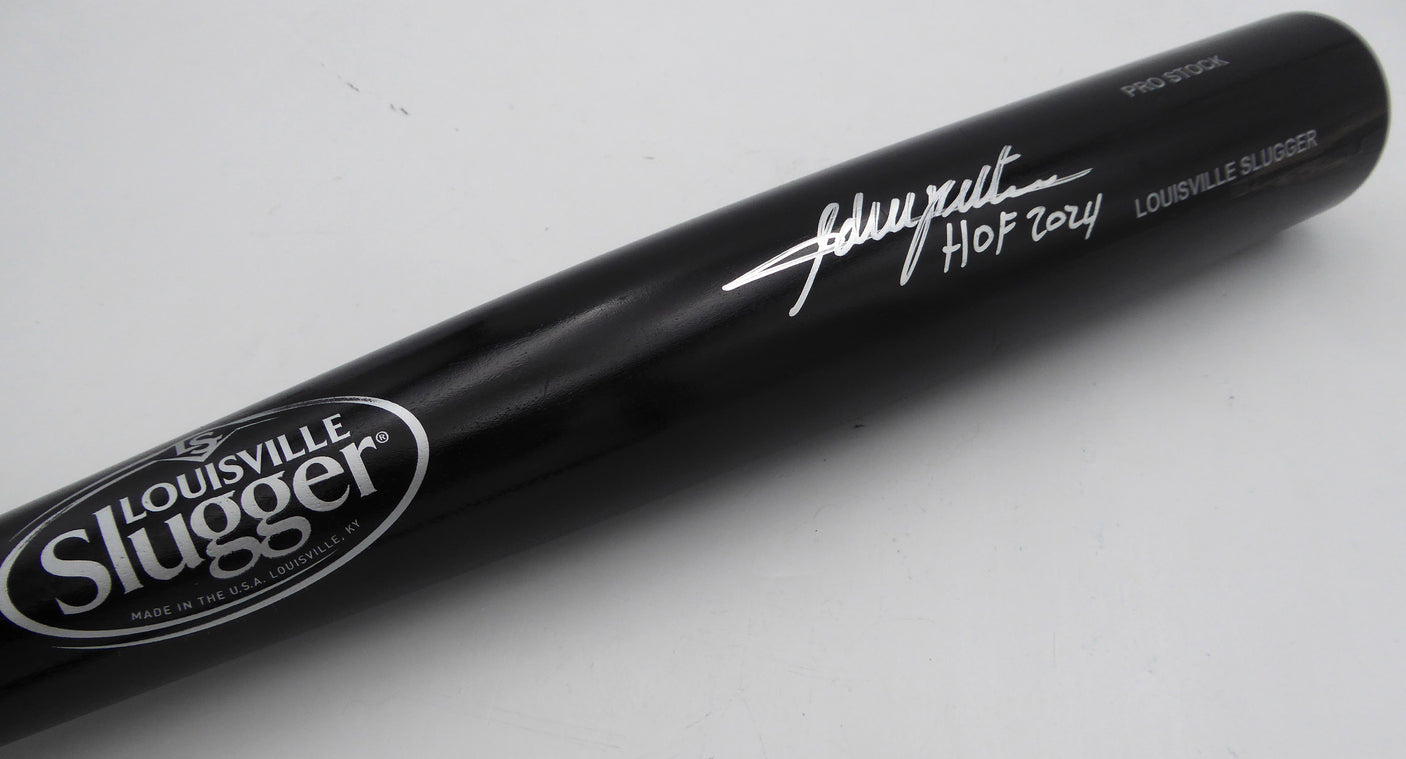 Adrian Beltre Autographed Black Louisville Slugger Bat Texas Rangers "HOF 2024" Beckett BAS QR #2W627142
