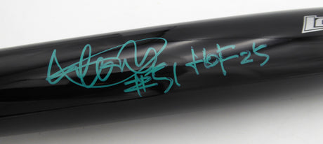 Ichiro Suzuki Autographed Black Player Model Mizuno Bat Seattle Mariners "#51 & HOF 25" (Smudged) Beckett BAS QR #2W517209