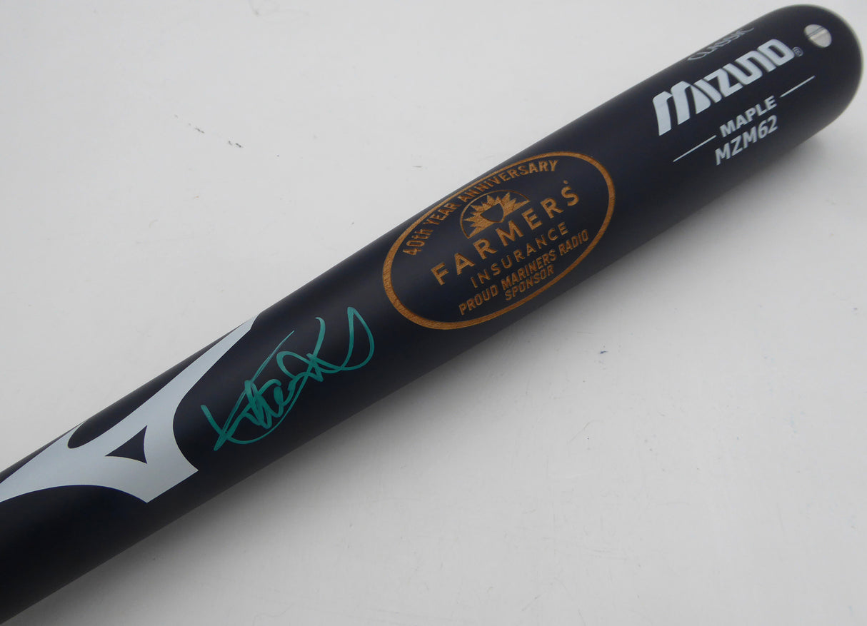 Ichiro Suzuki Autographed Black Mizuno Bat Seattle Mariners Farmers Insurance IS Holo SKU #239878