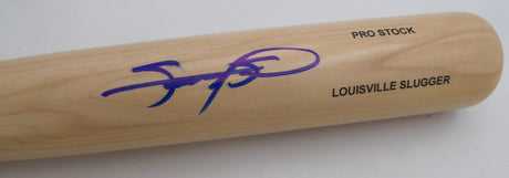 Sammy Sosa Autographed Blonde Louisville Slugger Bat Chicago Cubs Beckett BAS QR #2W202051
