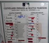 Ichiro Suzuki Autographed Game Used Lineup Card Seattle Mariners September 27, 2007 IS Holo SKU #214133