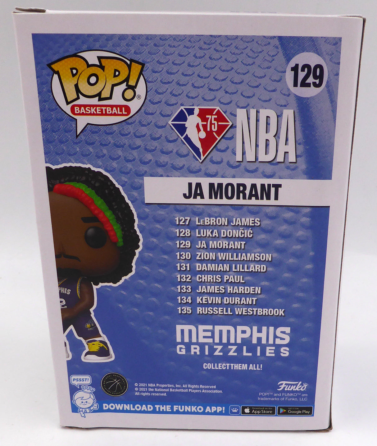 Ja Morant Autographed Funko POP Vinyl Figurine Memphis Grizzlies Beckett BAS QR #BF76755