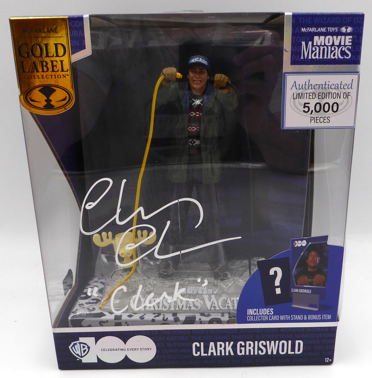 Chevy Chase Autographed McFarlane Toys Movie Maniacs Action Figure Christmas Vacation "Clark" Beckett BAS QR #AD34139