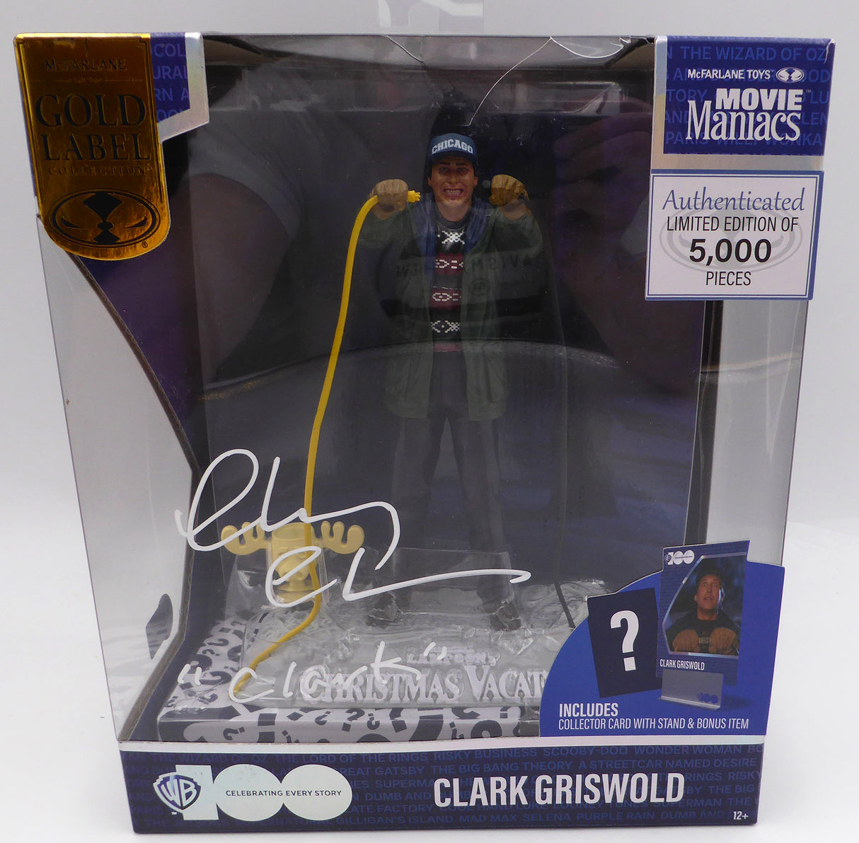 Chevy Chase Autographed McFarlane Toys Movie Maniacs Action Figure Christmas Vacation "Clark" Beckett BAS QR #AD34132