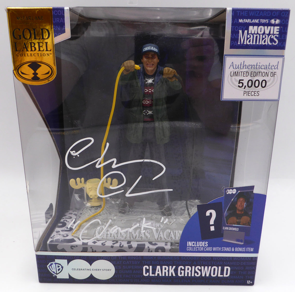 Chevy Chase Autographed McFarlane Toys Movie Maniacs Action Figure Christmas Vacation "Clark" Beckett BAS QR #AD34140