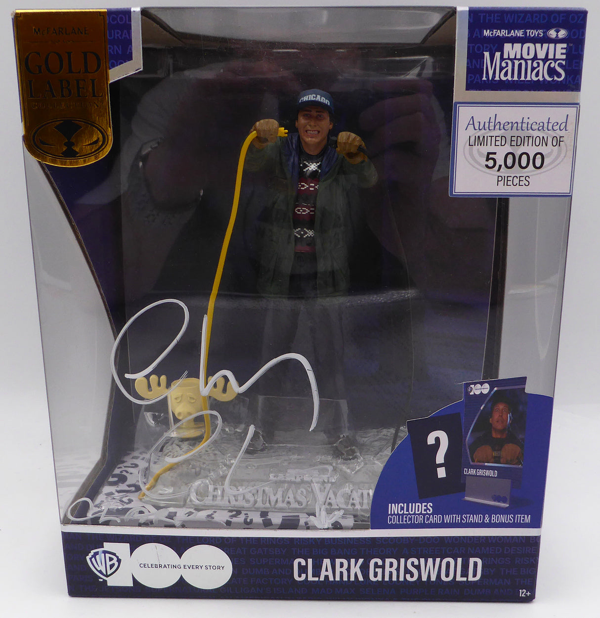 Chevy Chase Autographed McFarlane Toys Movie Maniacs Action Figure Christmas Vacation "Clark" Beckett BAS QR #AD74299