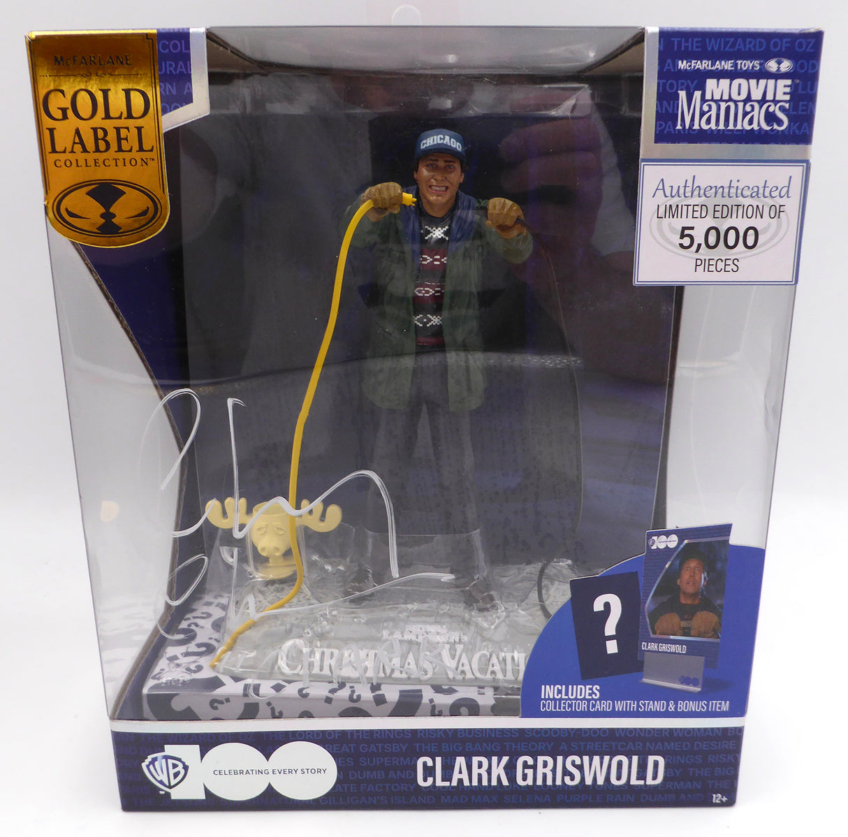 Chevy Chase Autographed McFarlane Toys Movie Maniacs Action Figure Christmas Vacation "Clark" Beckett BAS QR #AD74298