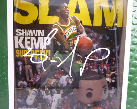 Shawn Kemp Autographed Funko POP Figurine With SLAM Magazine Seattle Super Sonics MCS Holo #88469