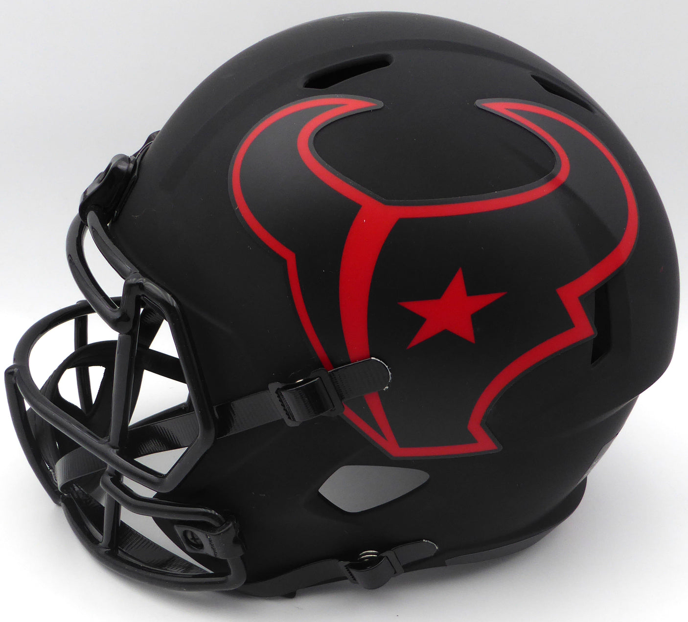 Nico Collins Autographed Eclipse Black Full Size Replica Helmet Houston Texans Beckett (Scratches) BAS QR #1W433072