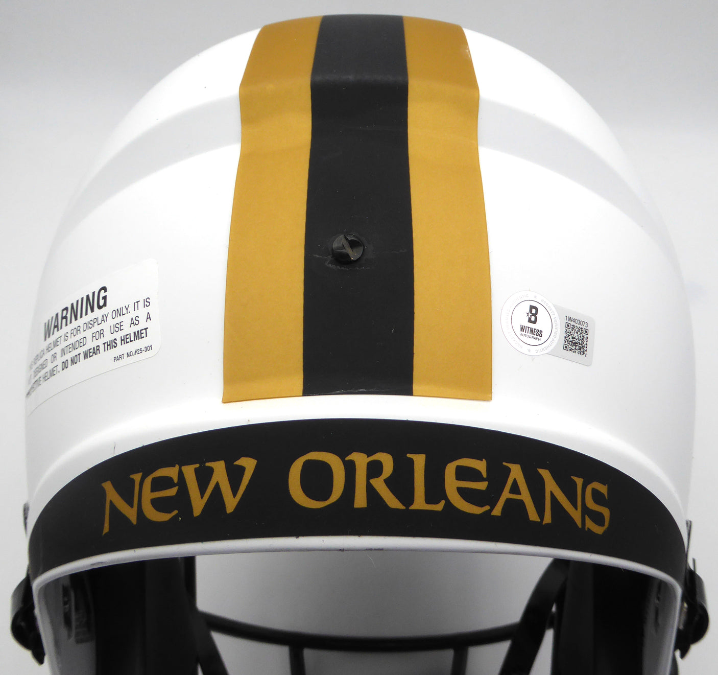 Alvin Kamara Autographed Lunar Eclipse White Full Size Replica Helmet New Orleans Saints Beckett BAS QR #1W403073