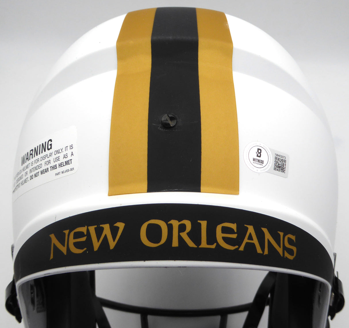 Alvin Kamara Autographed Lunar Eclipse White Full Size Replica Helmet New Orleans Saints Beckett BAS QR #1W403073