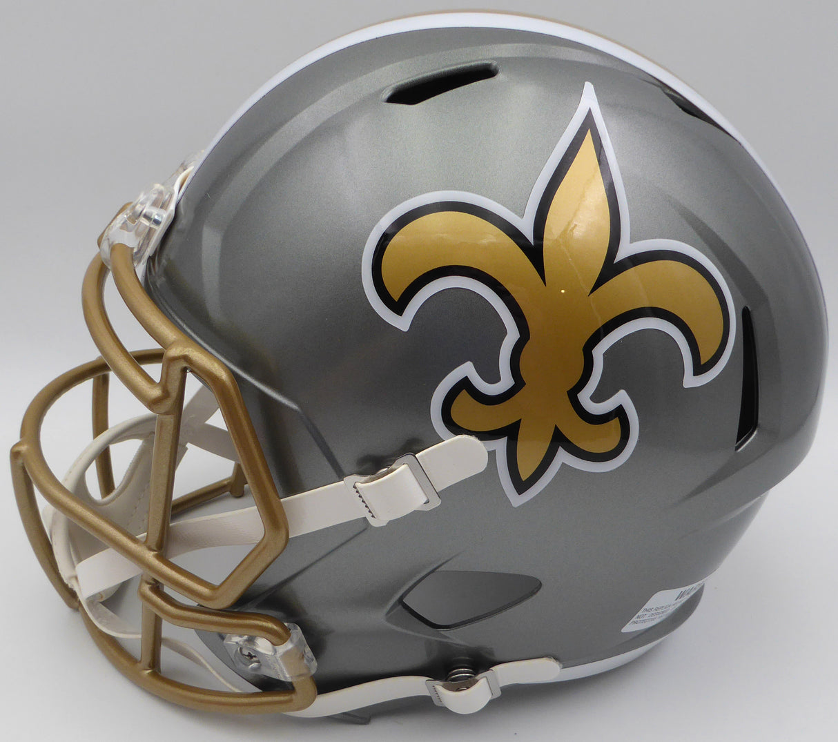 Alvin Kamara Autographed Flash Gold Full Size Replica Helmet New Orleans Saints Beckett BAS QR #1W403173