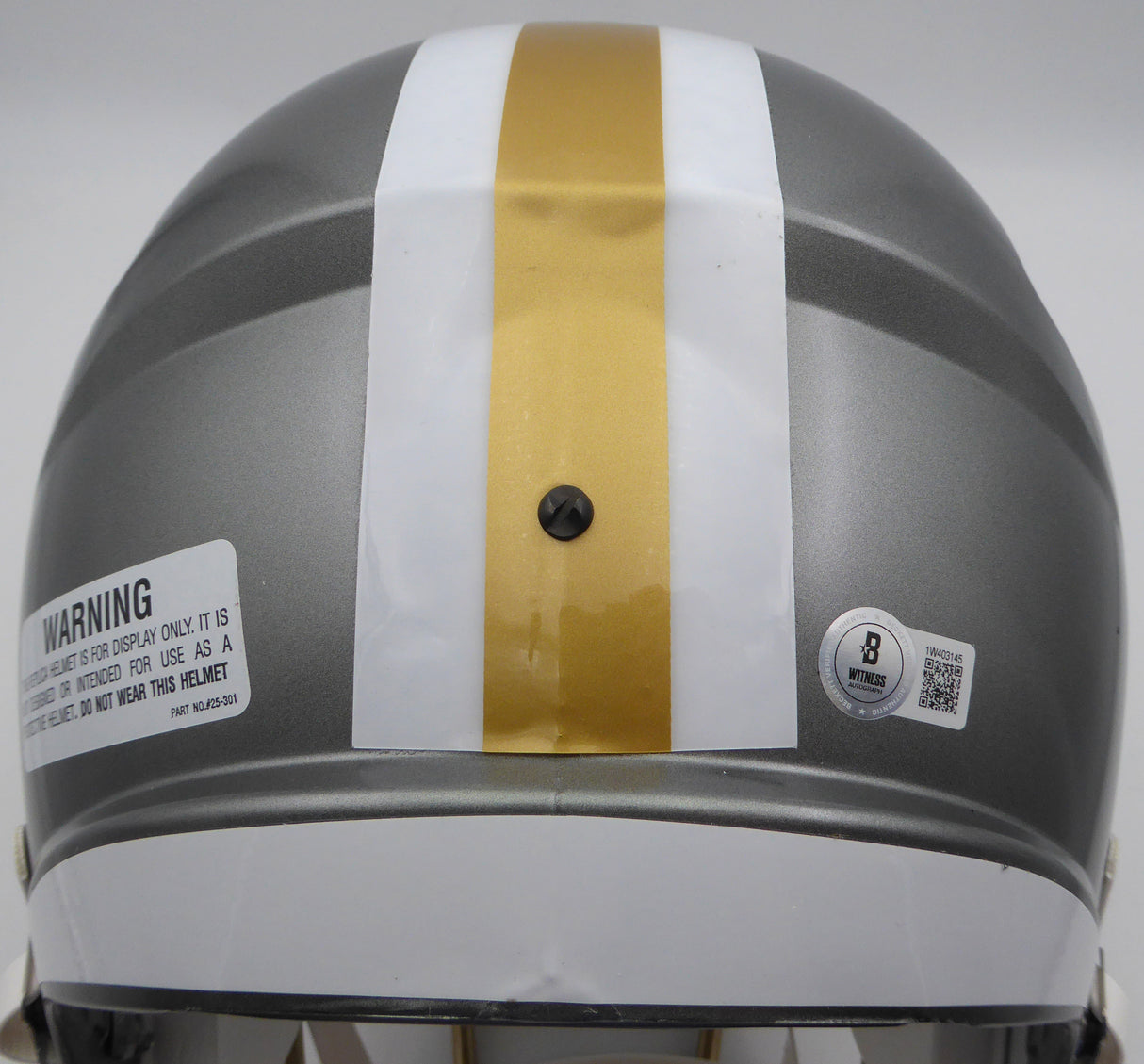 Alvin Kamara Autographed Flash Gold Full Size Replica Helmet New Orleans Saints Beckett BAS QR #1W403145