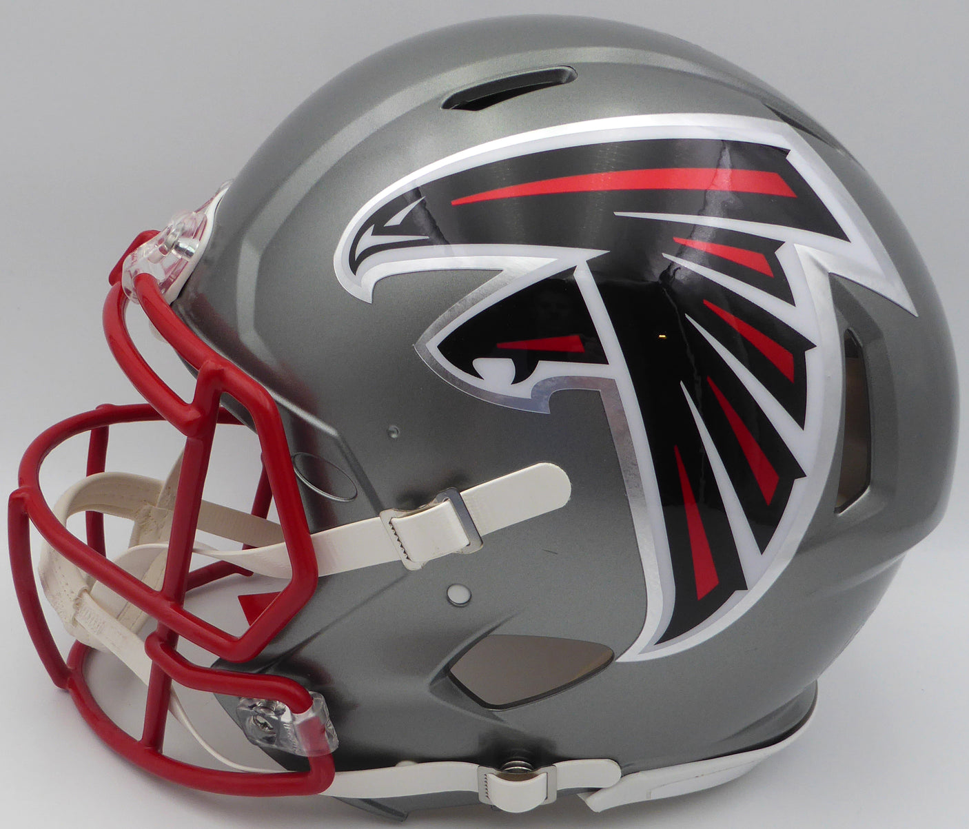 Kyle Pitts Autographed Atlanta Falcons Authentic Flash Silver Full Size Helmet Beckett BAS QR #WL25821