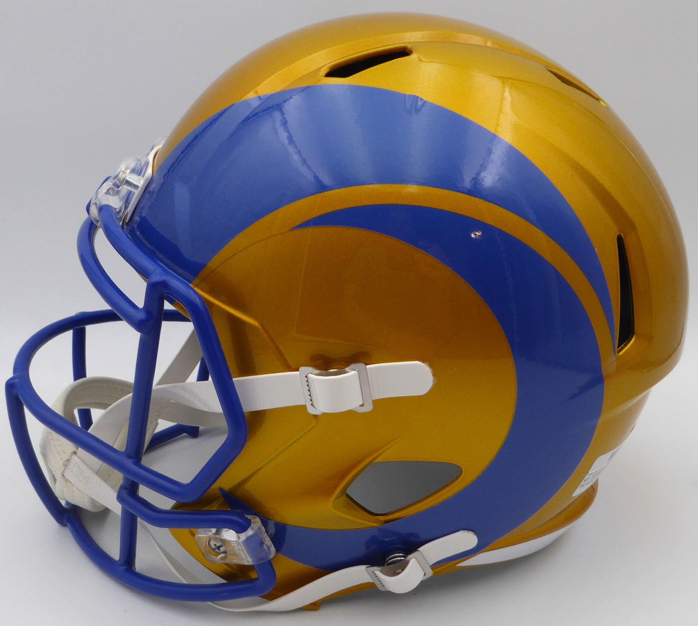 Aaron Donald Autographed Flash Yellow Full Size Replica Helmet Los Angeles Rams (Smudged) Beckett BAS QR #1W393329