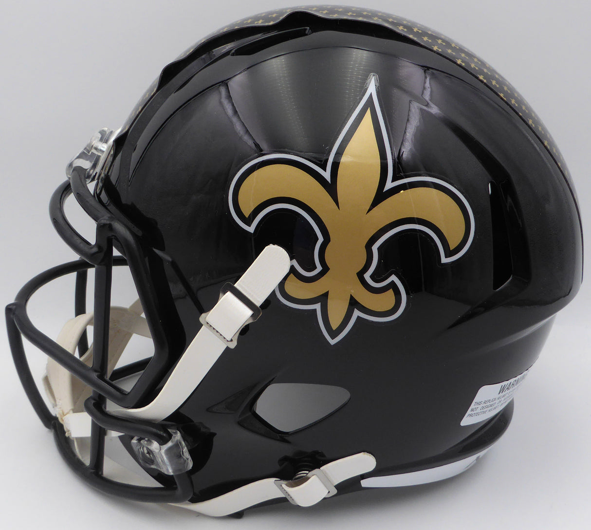 Drew Brees Autographed Alternate Black Full Size Replica Helmet New Orleans Saints (Bubbled Decal) Beckett BAS QR #W717762