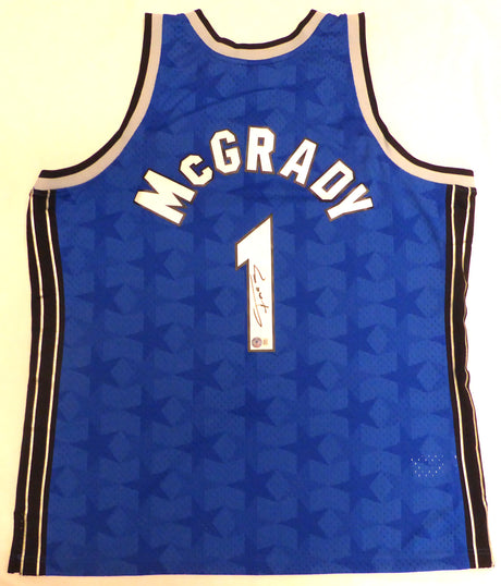 Orlando Magic Tracy McGrady Autographed Blue Authentic 2000-01 Mitchell & Ness Jersey Size XXL Beckett BAS QR #W619904