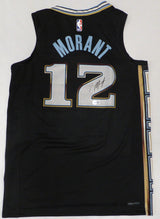 Memphis Grizzlies Ja Morant Autographed Black Nike City Edition Jersey Size L Beckett BAS QR #BJ68061
