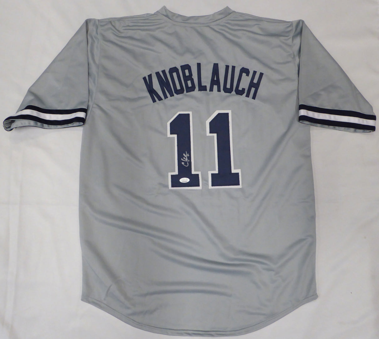 New York Yankees Chuck Knoblauch Autographed Gray Jersey JSA #WIT929548