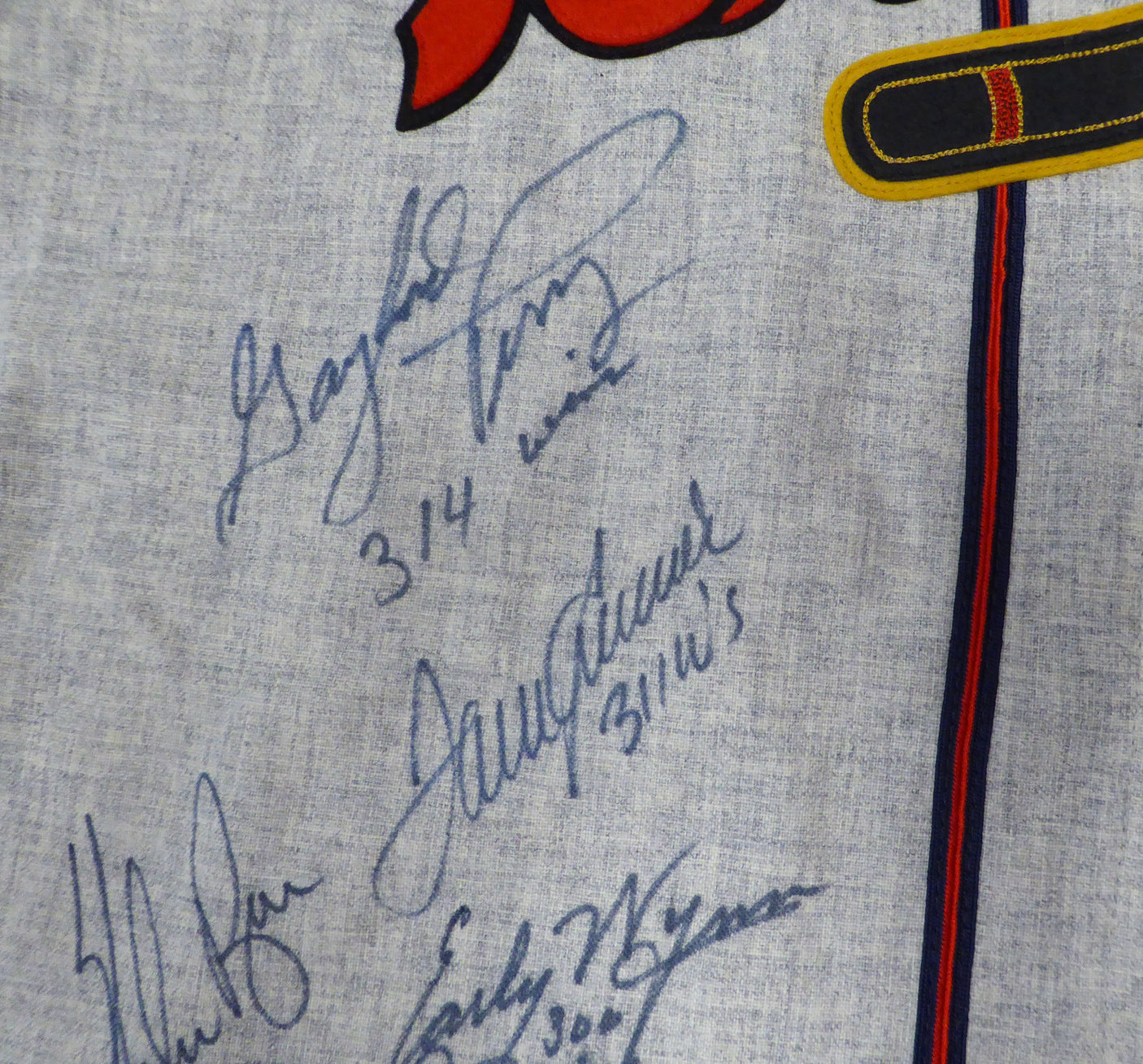 300 Win Club Autographed Jersey With 8 Signatures Including Nolan Ryan, Tom Seaver and Warren Spahn JSA #XX71926