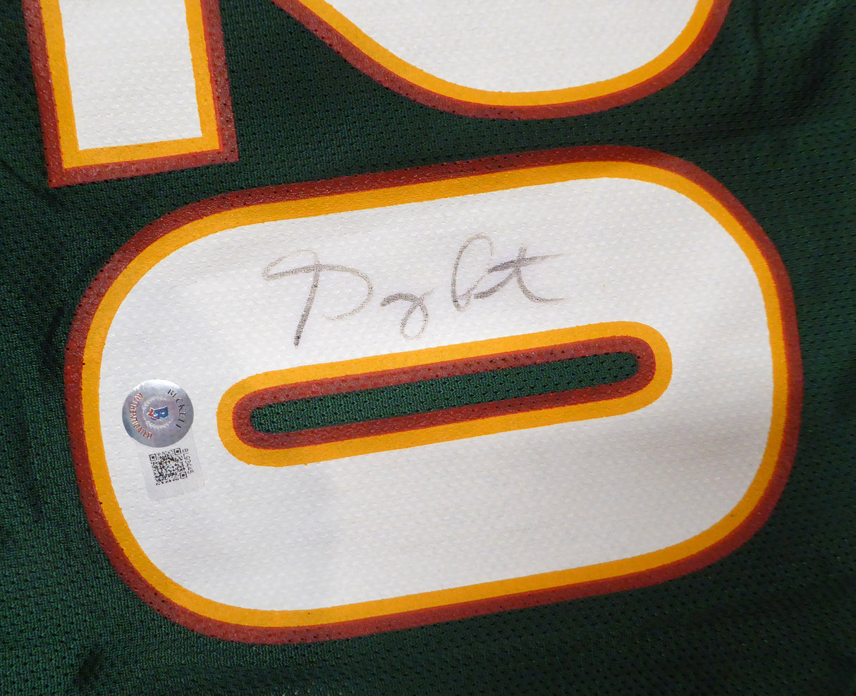 Seattle Supersonics Gary Payton Autographed Green Champion Jersey Size 48 Beckett BAS QR #BL93445