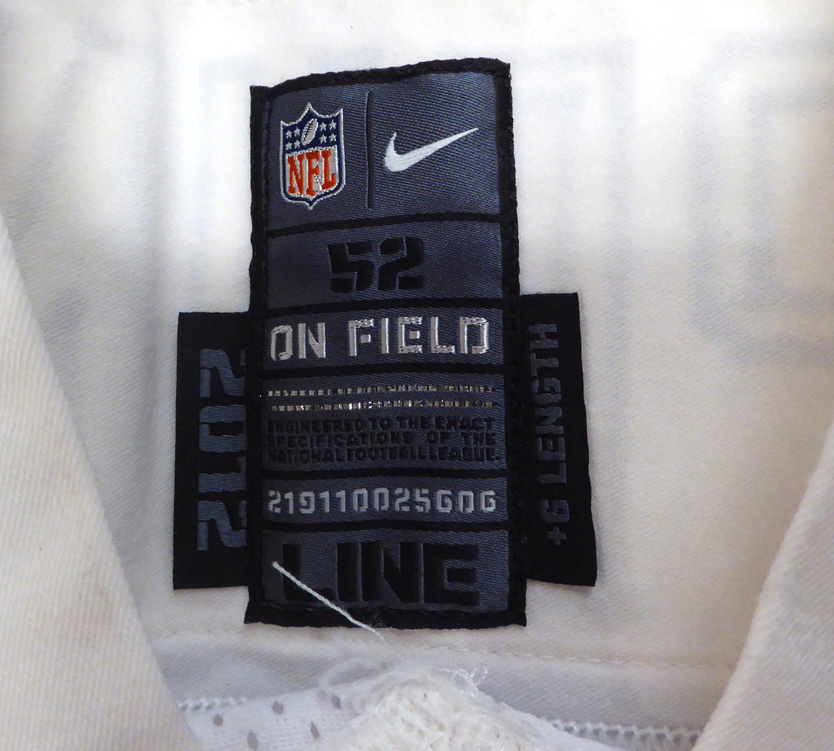 Oakland Raiders Donald Penn Team Issued White Nike Jersey Size 52 SKU #228862
