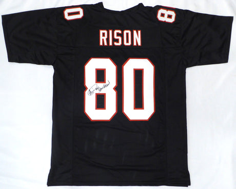 Atlanta Falcons Andre Rison Autographed Black Jersey "Bad Moon" JSA #WA260115
