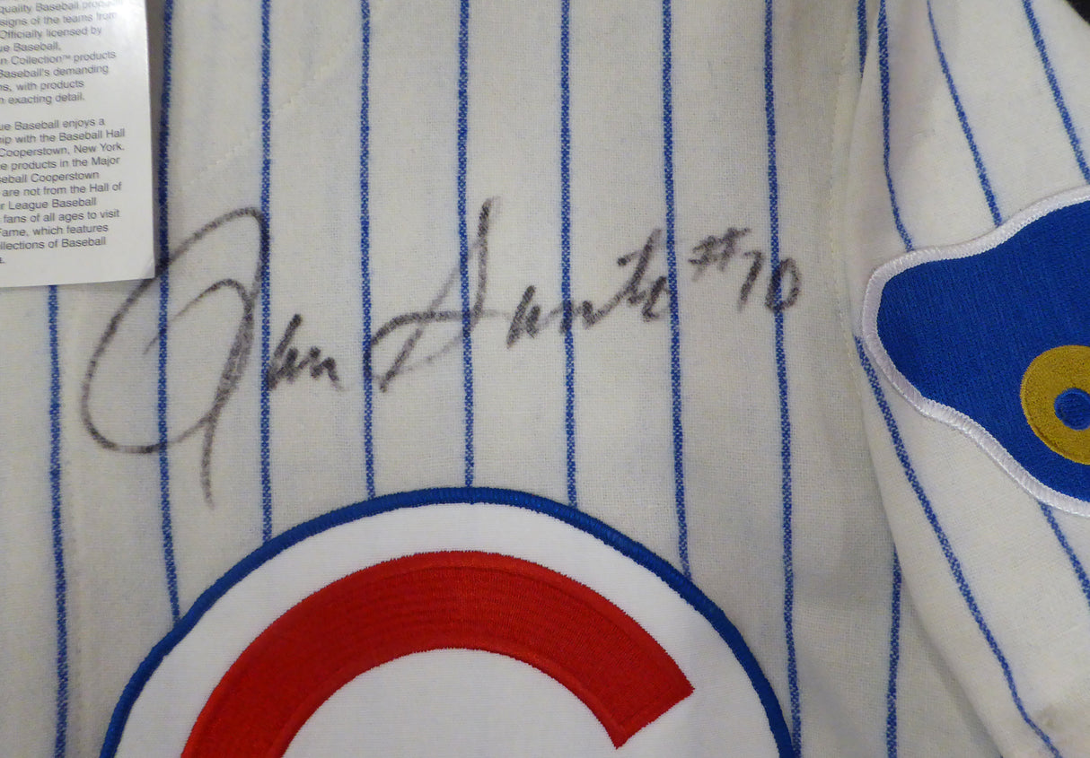 Chicago Cubs Ron Santo Autographed White 1969 Mitchell & Ness Jersey Size L Beckett BAS QR #BL93443