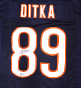 Chicago Bears Mike Ditka Autographed Blue Jersey Beckett BAS QR #BK82066