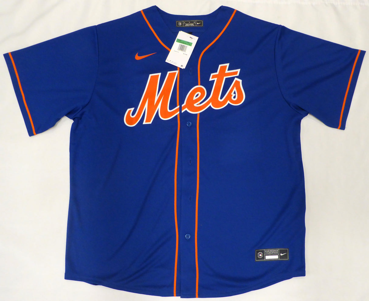 New York Mets Francisco Alvarez Autographed Blue Nike Jersey Size XL Beckett BAS QR #W676650