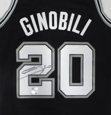 San Antonio Spurs Manu Ginobili Autographed Black 2002-03 Mitchell & Ness Jersey Beckett BAS QR #W223105