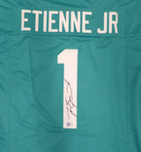 Jacksonville Jaguars Travis Etienne Autographed Teal Jersey Beckett BAS QR #W713279