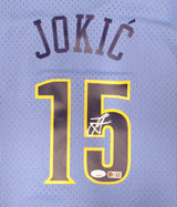 Denver Nuggets Nikola Jokic Autographed Blue Authentic Mitchell & Ness Jersey Size L JSA #AM53770