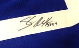 Seattle Seahawks Shaun Alexander Autographed Blue Jersey Beckett BAS QR #WL02356