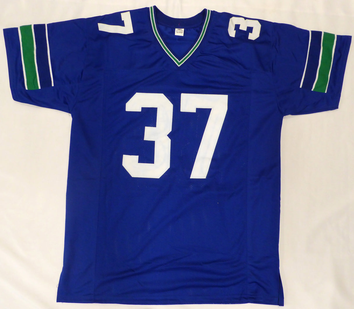 Seattle Seahawks Shaun Alexander Autographed Blue Jersey Beckett BAS QR #WL02356