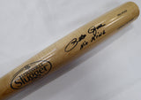 Pete Rose Autographed Blonde Louiville Slugger Bat Cincinnati Reds "Hit King" (Smudged) Beckett BAS QR #W787879