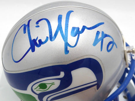 Chris Warren Autographed Seattle Seahawks Mini Helmet MCS Holo #68047