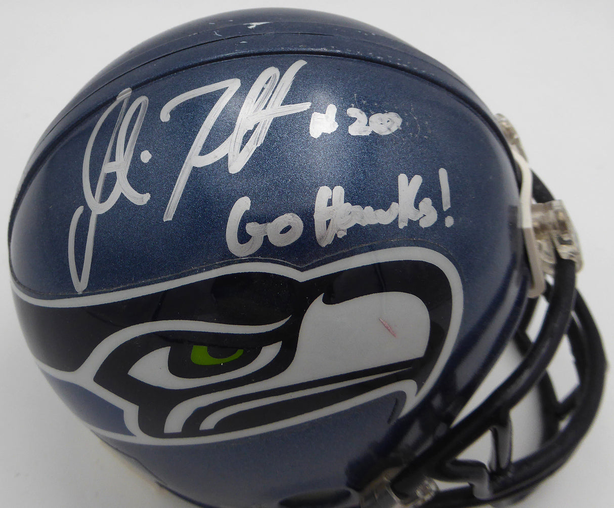 Justin Forsett Autographed Seattle Seahawks Mini Helmet "Go Hawks" MCS Holo #88474