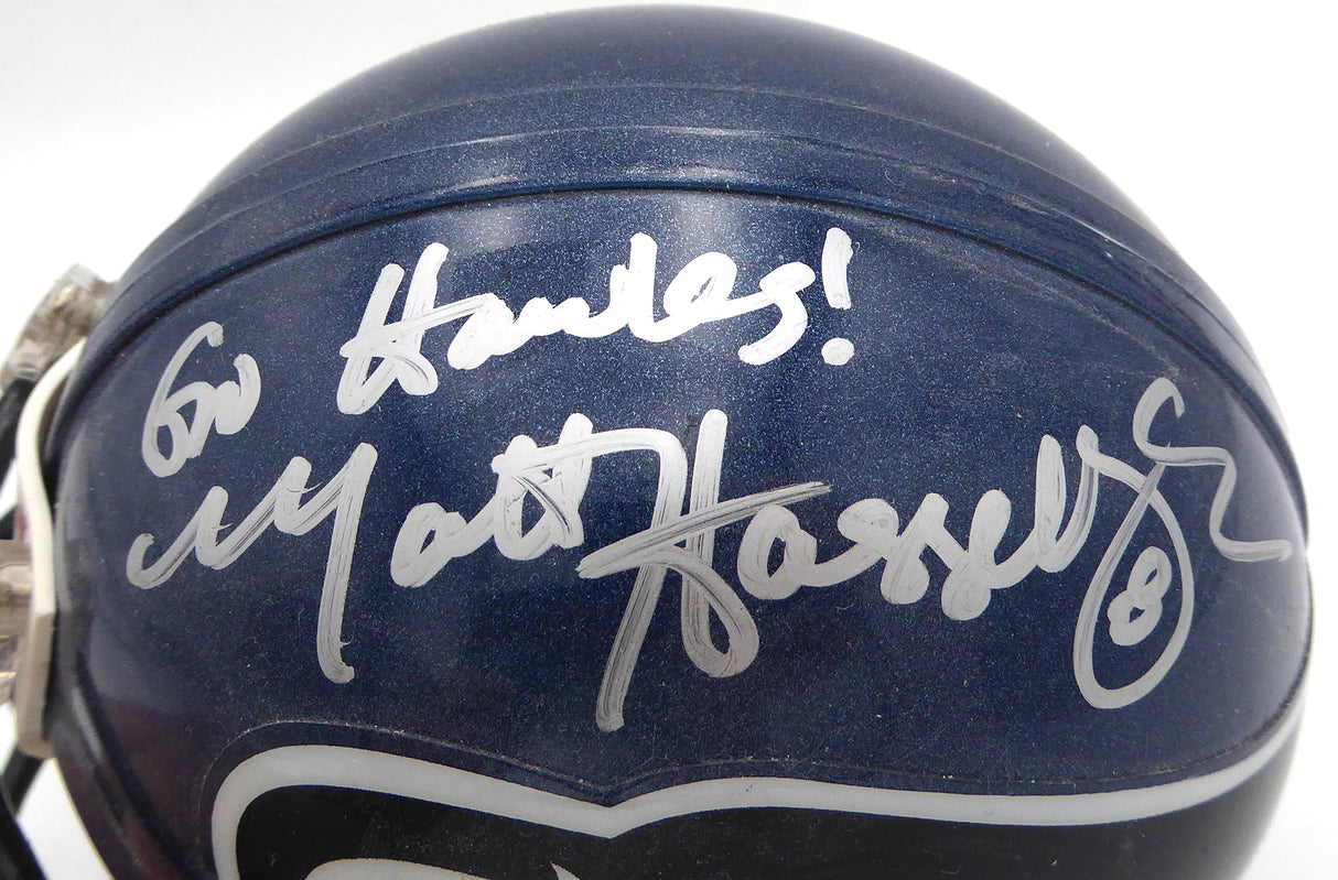 Matt Hasselbeck Autographed Seattle Seahawks Mini Helmet "Go Hawks" MCS Holo #88487