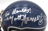 Matt Hasselbeck Autographed Seattle Seahawks Mini Helmet "Go Hawks" MCS Holo #88487