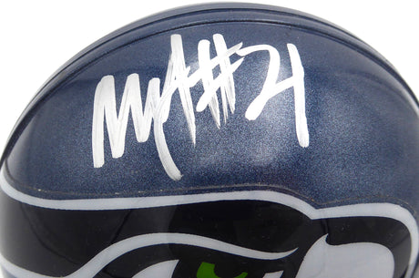 Marshawn Lynch Autographed Seattle Seahawks Mini Helmet ML Holo #12026