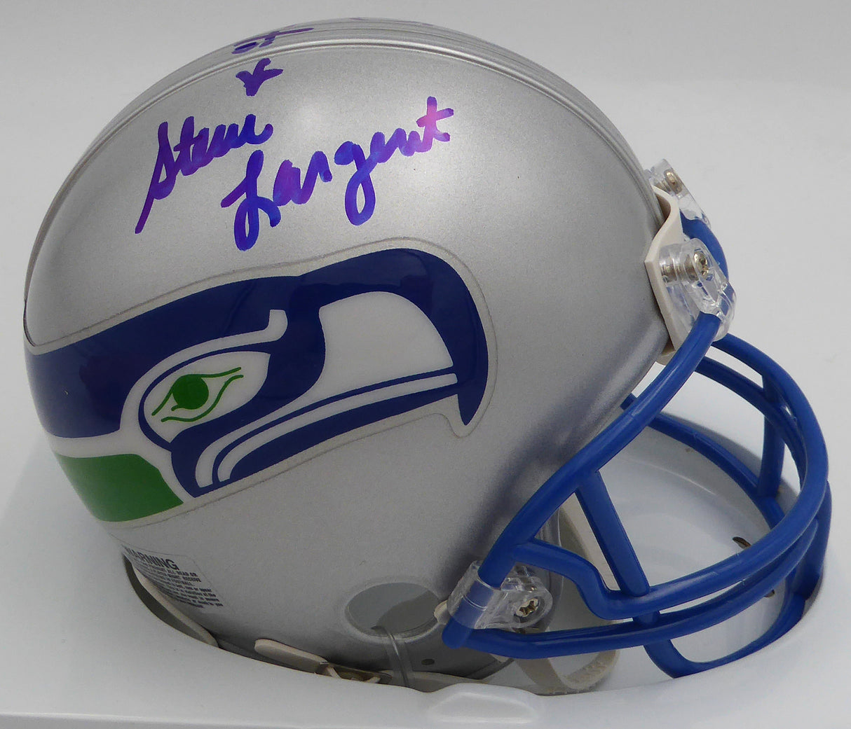 Jim Zorn -To- Steve Largent Autographed Seattle Seahawks Mini Helmet MCS Holo #87254